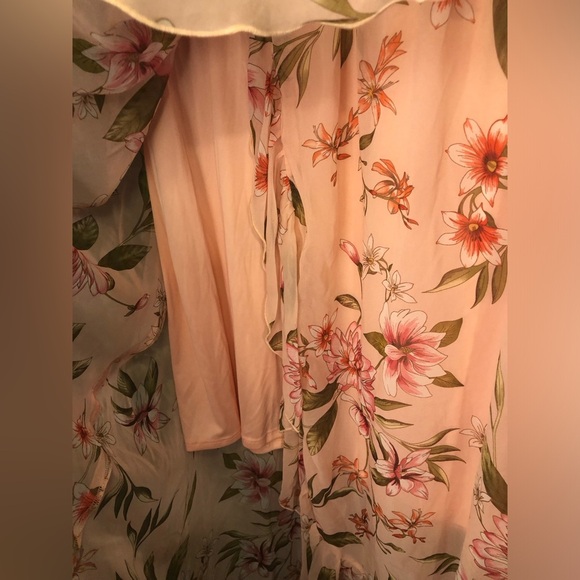 VENUS Pink A-Line Resort Maxi Split Ruffle Floral Dress NWT SIZE XL - Picture 7 of 16